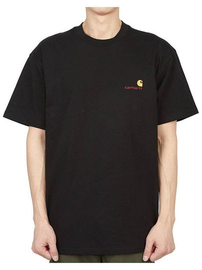 American Script Short Sleeve T-Shirt Black - CARHARTT WIP - BALAAN 2