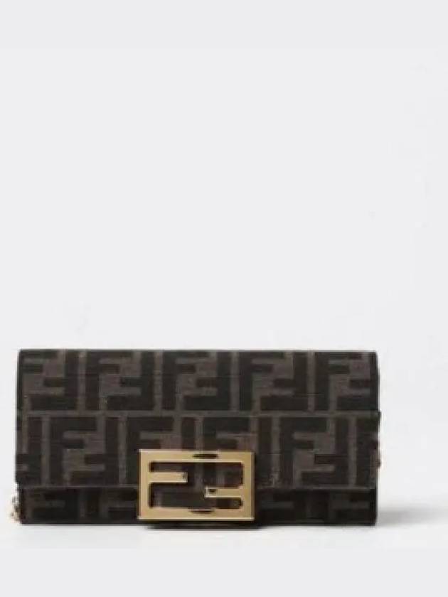 Fabric Baguette Bag Chain WOC Brown 8M0365 A98P F0A6E 1335571 - FENDI - BALAAN 1