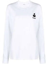 Women's Gabby Logo Print Long Sleeve T-Shirt White - ISABEL MARANT - BALAAN 2