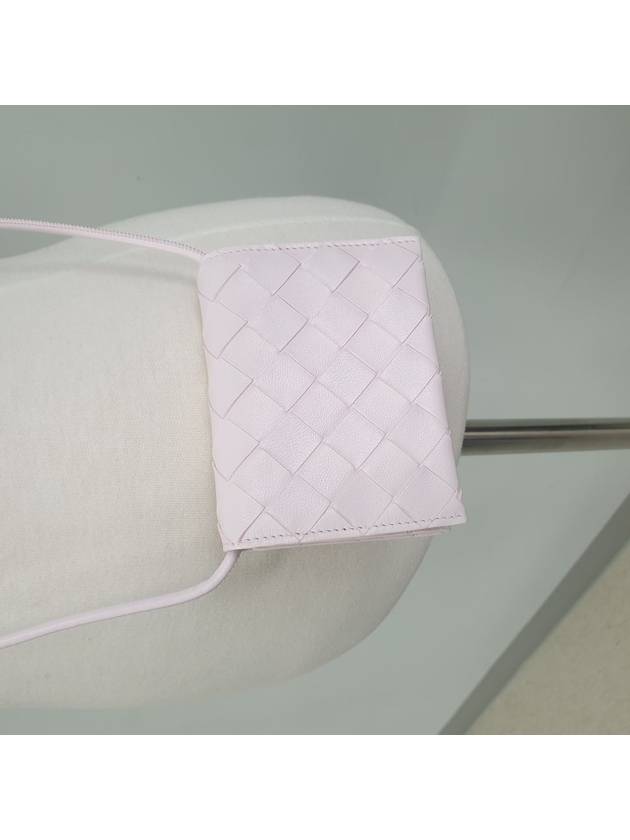 Intrecciato Strap Card Wallet Pink - BOTTEGA VENETA - BALAAN 7