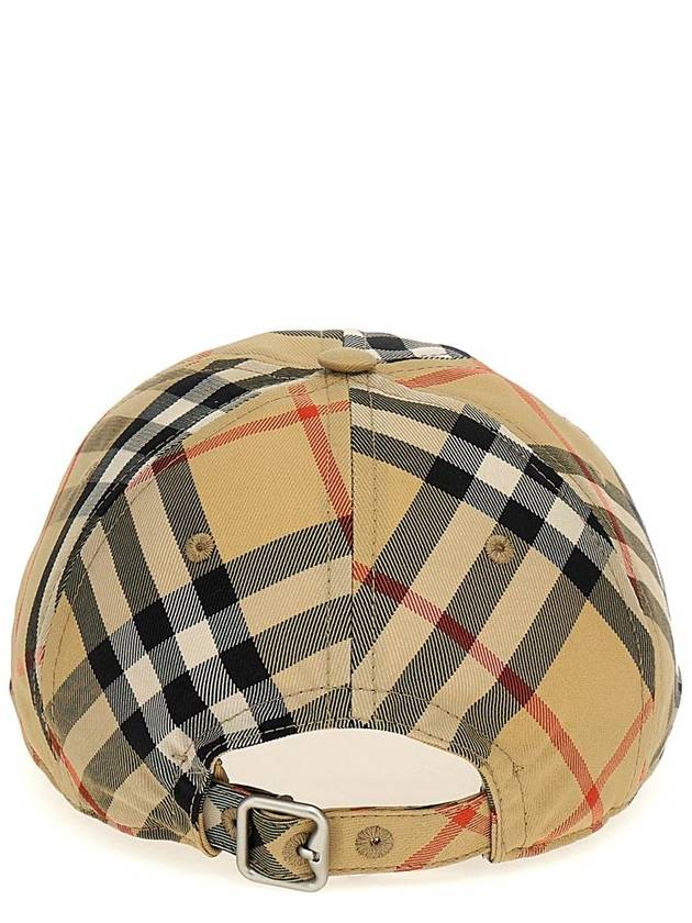 Log Check Ball Cap Beige - BURBERRY - BALAAN 4