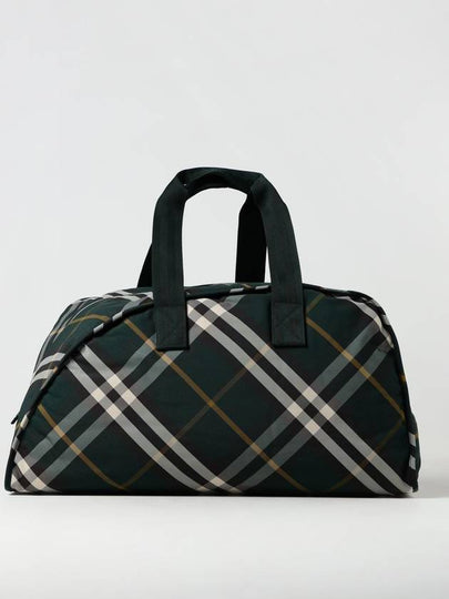 Shield Check Pattern Large Duffel Bag Green - BURBERRY - BALAAN 2