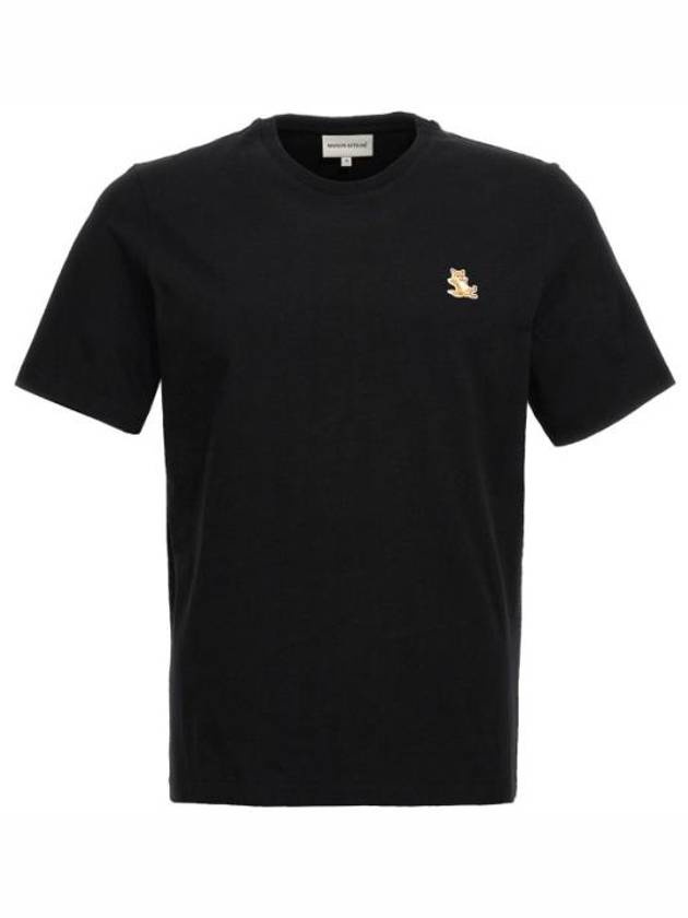 Chillax Fox Patch Regular Short Sleeve T-Shirt Black - MAISON KITSUNE - BALAAN 2