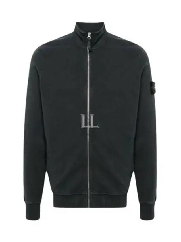 Cotton Zip-Up Jacket Dark Grey - STONE ISLAND - BALAAN 2