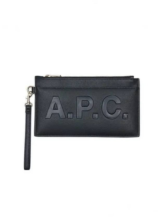 debossed logo faux leather clutch PUABLM63566 - A.P.C. - BALAAN 2