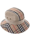 Check Pattern Bucket Hat Beige - BURBERRY - BALAAN 4