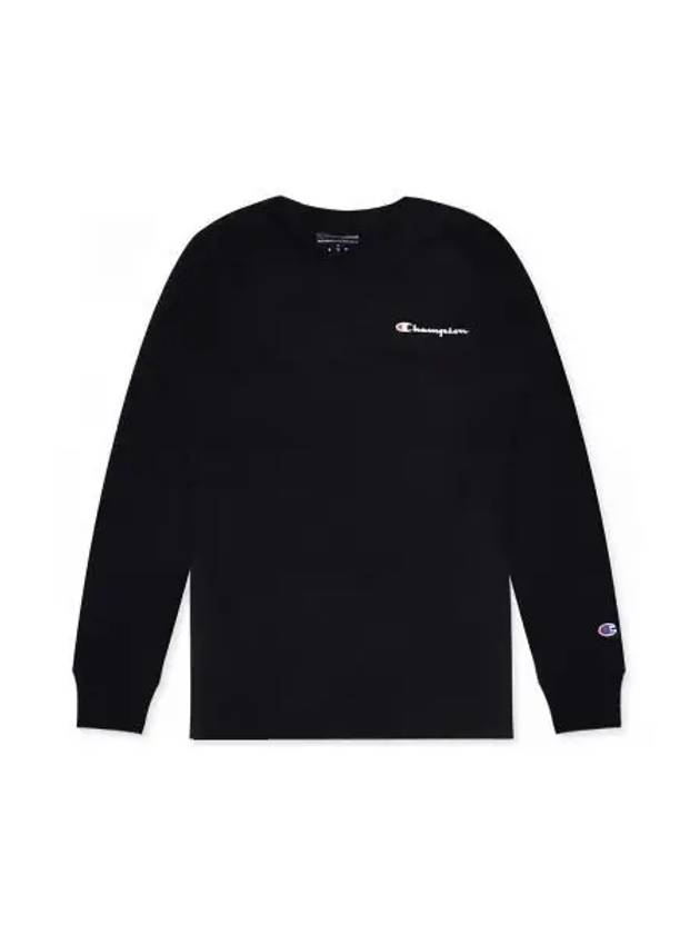 Classic Script Graphic Logo Long Sleeve T-Shirt Black - CHAMPION - BALAAN 2