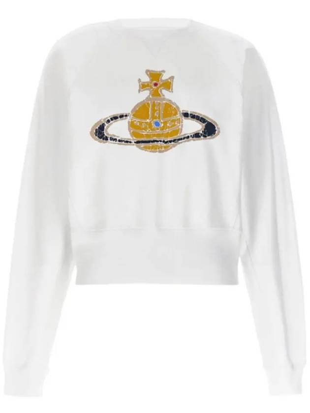 Logo Print Cotton Sweatshirt White - VIVIENNE WESTWOOD - BALAAN 2