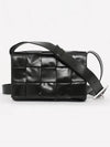 Cassette Intrecciato Small Leather Cross Bag Dark Green - BOTTEGA VENETA - BALAAN 3