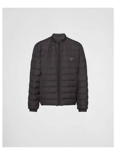 Triangle Logo Down Padded Jacket Black - PRADA - BALAAN 2