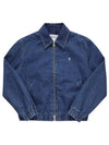 De Coeur Zipped Denim Jacket Blue - AMI - BALAAN 2