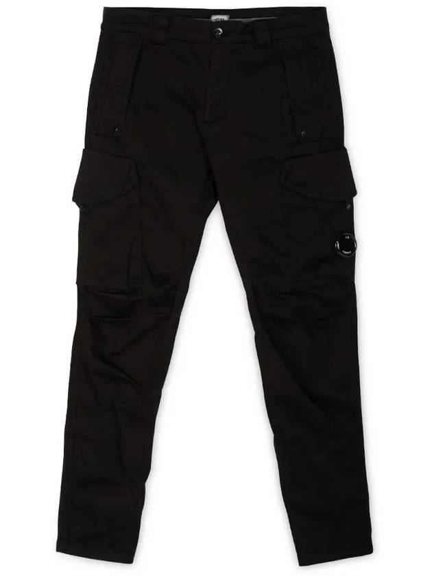 Stretch Sateen Ergonomic Lens Utility Straight Pants Black - CP COMPANY - BALAAN 4