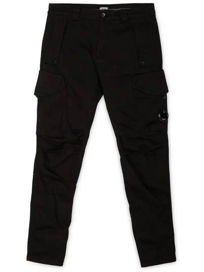 Stretch Sateen Ergonomic Lens Utility Straight Pants Black - CP COMPANY - BALAAN 2