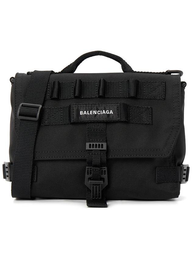 Army Logo Print Nylon Messenger Bag Black - BALENCIAGA - BALAAN 2