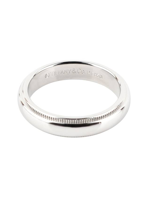 Platinum Together Milgrain Band Ring 4MM No 1034230 - TIFFANY & CO. - BALAAN 5