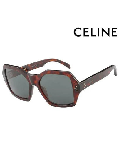 Eyewear Logo Square Acetate Sunglasses Havana - CELINE - BALAAN 2