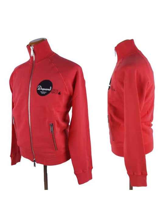 High Neck Zip Up Jacket Red - DSQUARED2 - BALAAN 1