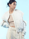 Sleeve Detouchable Reversible MA 1 Jacket Ivory - REAL ME ANOTHER ME - BALAAN 3