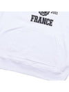 Paris France Oversized Organic Cotton Fleece Hoodie White - AMI - BALAAN 8