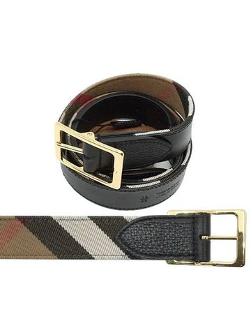 Reversible House Women s Belt Black 8049907 - BURBERRY - BALAAN 1