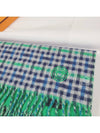 H Ecossais Recto Verso Muffler Gris Bleu Vert - HERMES - BALAAN 4