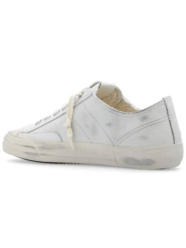 V-Star Gold Metallic Leather Star Low-Top Sneakers White - GOLDEN GOOSE - BALAAN 3