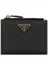 Small Saffiano Half Wallet Black - PRADA - BALAAN 2