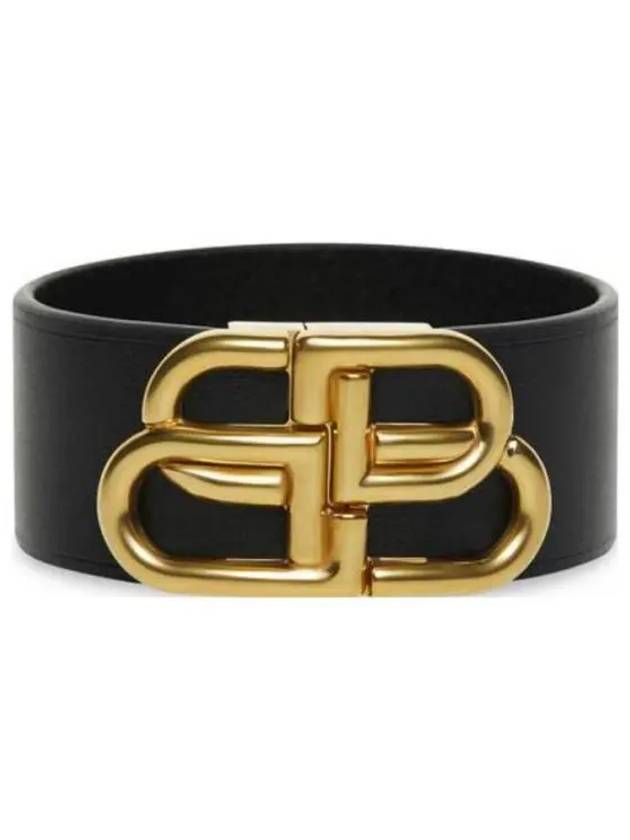 Double B Logo Buckle Leather Belt Black - BALENCIAGA - BALAAN 2