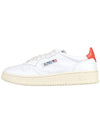 Men's Medalist Low Top Sneakers White Orange - AUTRY - BALAAN 4