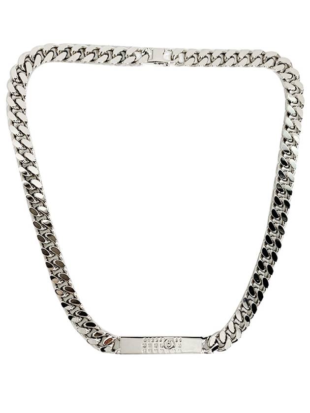 Classic Number Logo Plate Chain Necklace Silver - MAISON MARGIELA - BALAAN 2