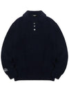 Lambswool collar button point knit DKNAVY - 20THHOLE - BALAAN 3