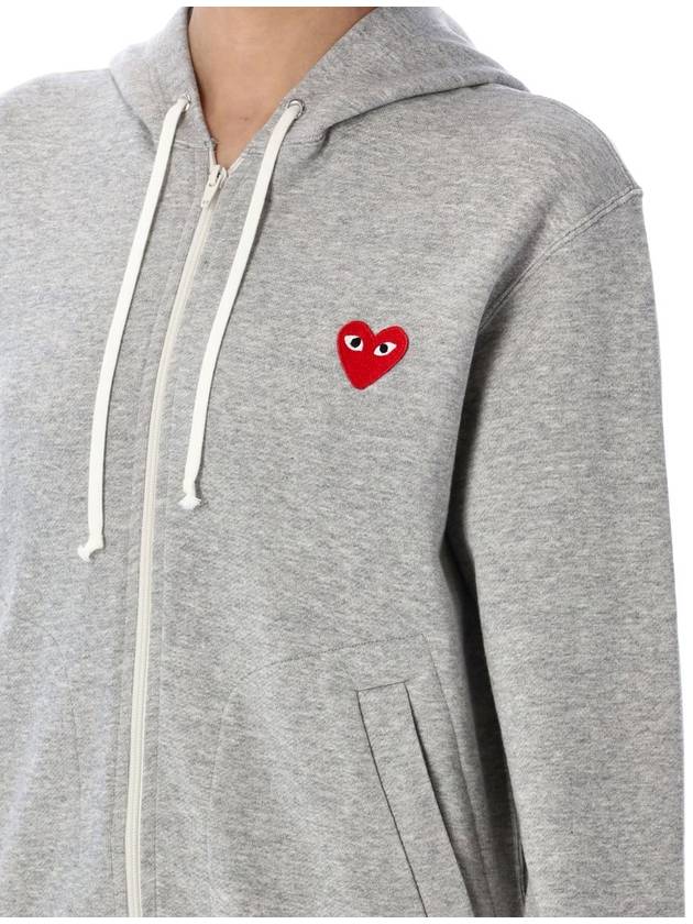 Comme Des Garçons Play Red Heart Patch Zip-Up Hoodie - COMME DES GARCONS PLAY - BALAAN 3