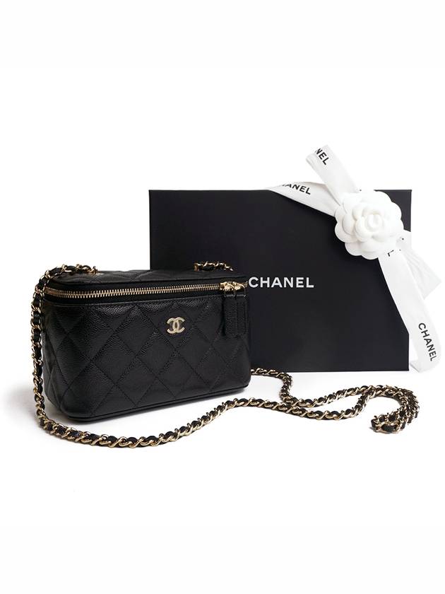 Classic Caviar Vanity Cross Bag Gold Plated Black - CHANEL - BALAAN 2