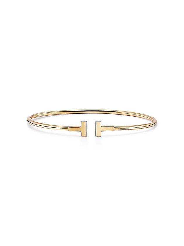 T Narrow Wire Bracelet Gold - TIFFANY & CO. - BALAAN 1