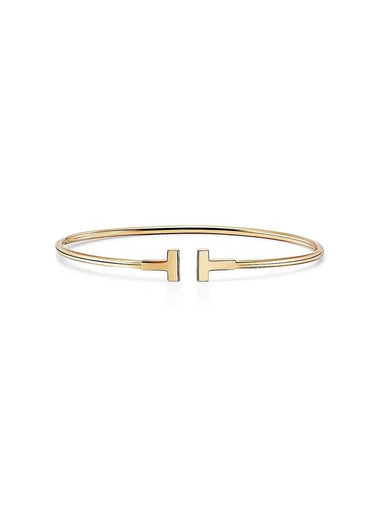 T Narrow Wire Bracelet Gold - TIFFANY & CO. - BALAAN 1