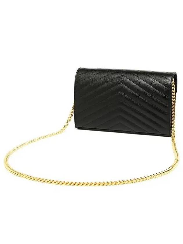 Monogram Matelasse Chain Shoulder Bag Black - SAINT LAURENT - BALAAN 7