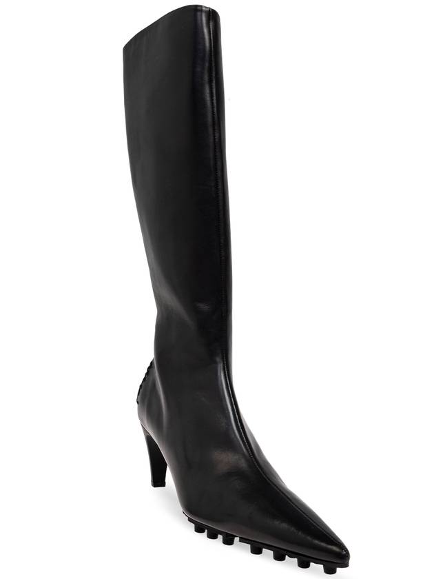 Marni Leather Heeled Boots, Women's, Black - MARNI - BALAAN 4