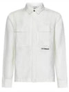 Broken Linen Cotton Long Sleeve Shirt White - CP COMPANY - BALAAN 2