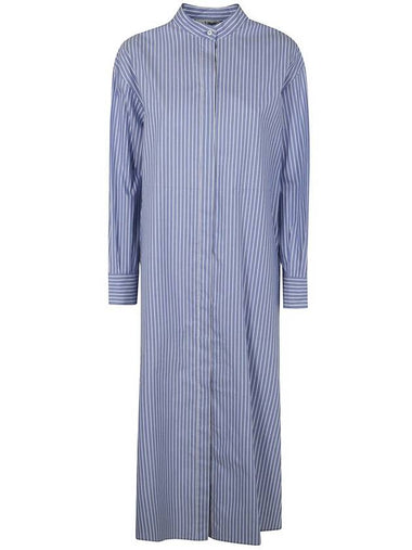 'S Max Mara Celeste Poplin Stripes Print Dress Clothing - S MAX MARA - BALAAN 1