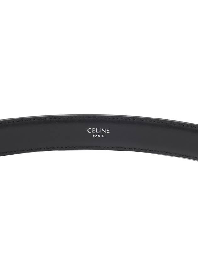 Triomphe Buckle Leather Belt Black - CELINE - BALAAN 7