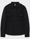 Pintuck Officer Lux Shirt Black - NOIRER - BALAAN 9