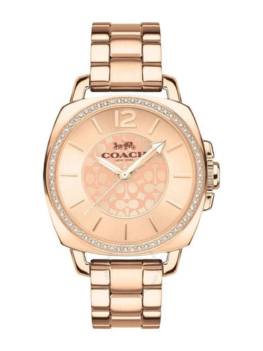 Coach Boyfriend Quartz Crystal Rose Gold Dial Ladies Watch 14503142 - COACH - BALAAN 1