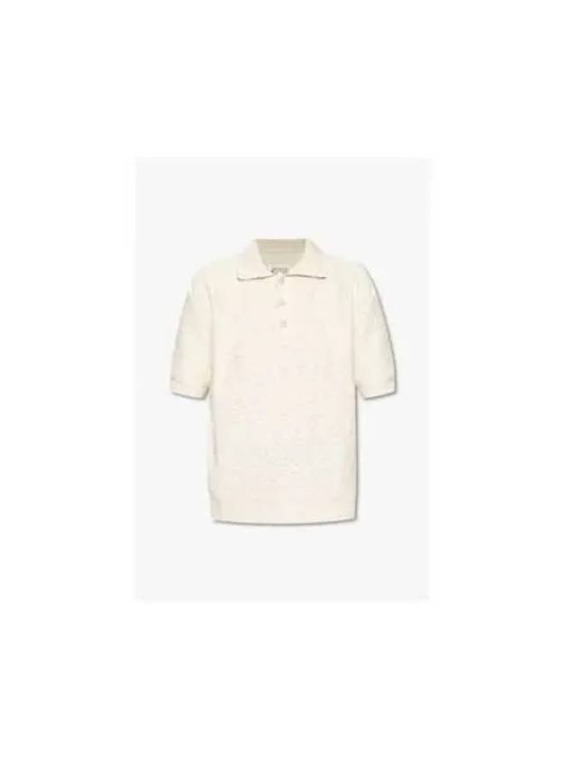 Nostalgic Boucle Knit Polo Shirt Off White - MAISON MARGIELA - BALAAN 2