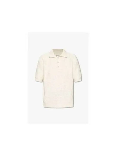 Nostalgic Boucle Knit Polo Shirt Off White - MAISON MARGIELA - BALAAN 2