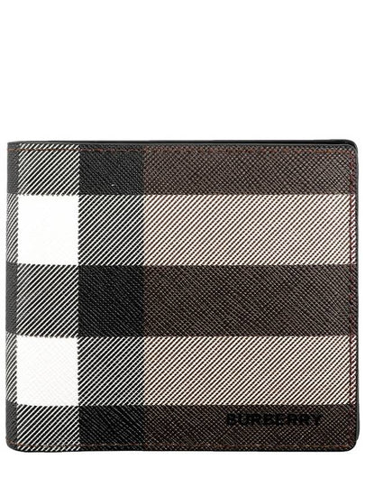 Check Leather International Bifold Wallet Dark Birch Brown - BURBERRY - BALAAN 2