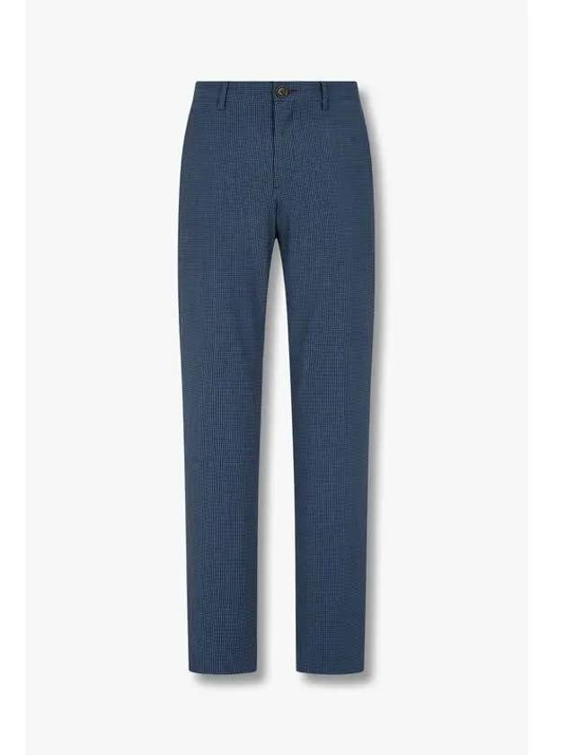 Micro Check Seersucker Pants Blue - PAUL SMITH - BALAAN 1