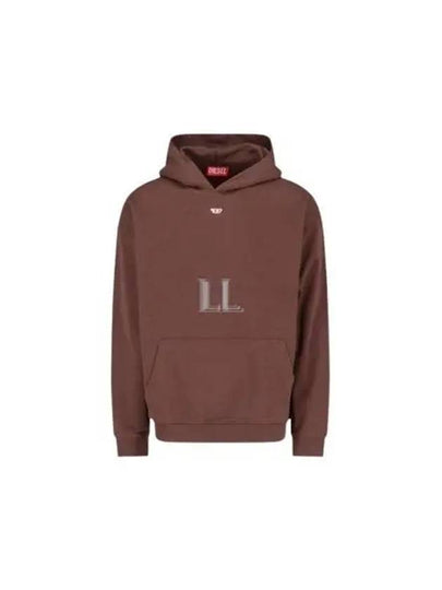 D Logo Patch Hoodie Brown - DIESEL - BALAAN 2