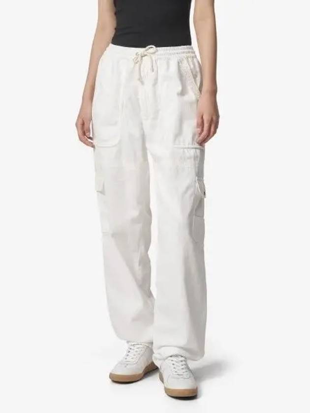 Drawstring straight fit pants white PA0025FAAIH38E20WH - ISABEL MARANT - BALAAN 1