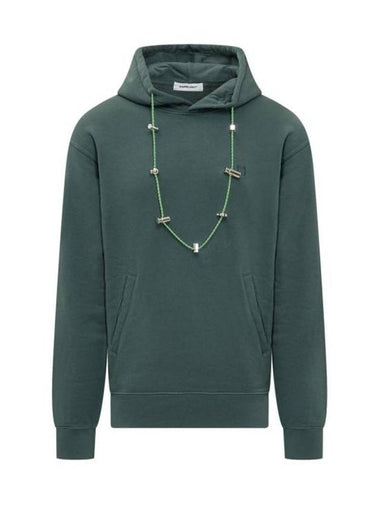 Hooded Sweatshirt BMBB023F22FLE001 4884 GREEN - AMBUSH - BALAAN 1