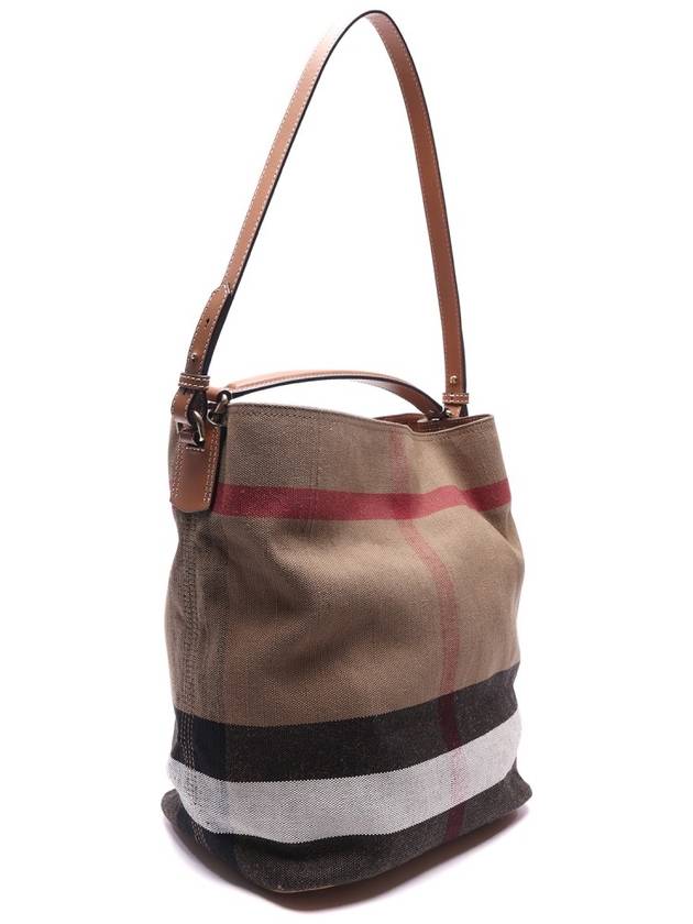 Canvas Check Ashby Shoulder Bag Brown - BURBERRY - BALAAN 4